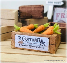 P Cottontail Crate of Carrots  - Miniature