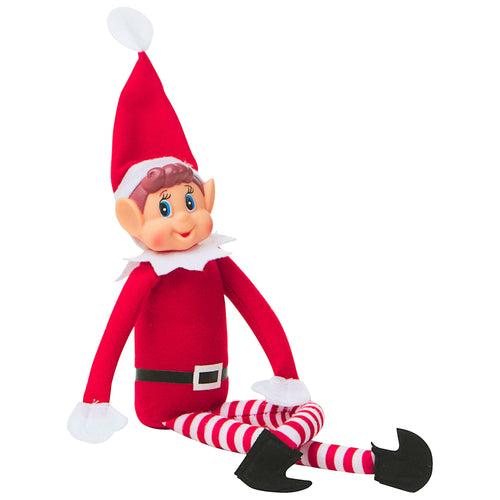Boy Elf - Vinyl Face - Red - 30 cm Tall
