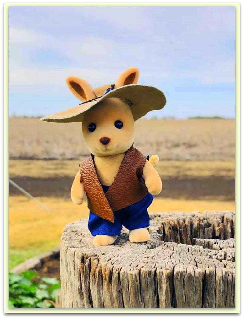 Farmer costume floppy hat for Sylvanian Families figure