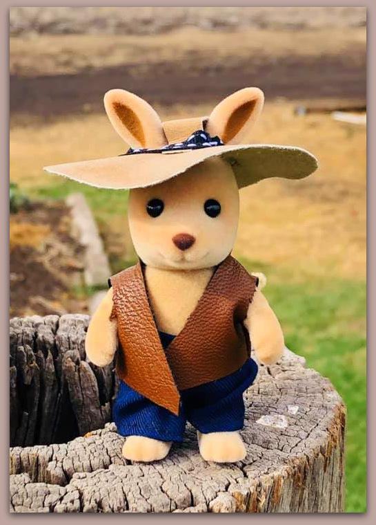 Farmer costume floppy hat for Sylvanian Families figure