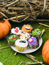 Plate of Halloween Cupcakes - Monsters