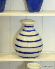 White vase with Blue Stripes (Style 21) - Miniature