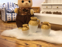 Stoneware vases dollhouse miniature rustic kitchen