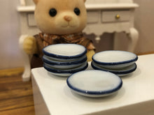 Enamel-style plates x 6  - Miniature