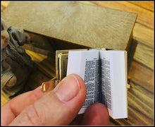 Gold Bible with writing inside