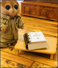 Gold Bible with writing inside