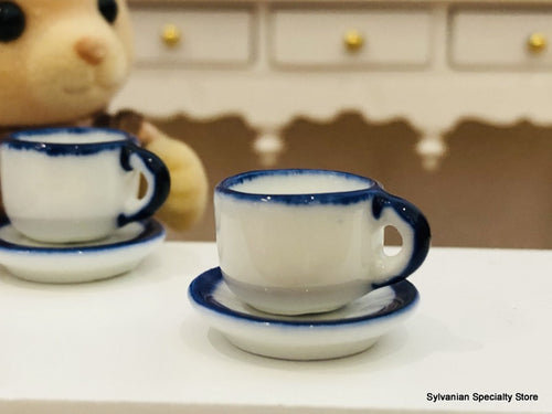 Dollhouse miniature cup and saucer