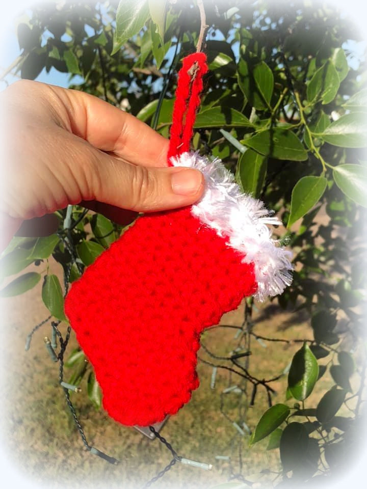 Miniature crochet Christmas stocking Buy from bush