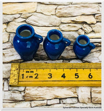 Blue Vases x 3 - Miniature