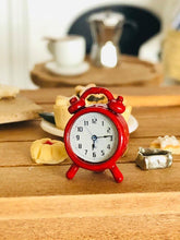 Doll house miniature red alarm clock Christmas Santa