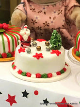 Dollshouse miniature Santa cake Christmas cake