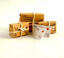Dollshouse miniature 3 parcels wrapped envelopes post office shop