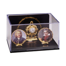 Musician plates with clock - Miniature