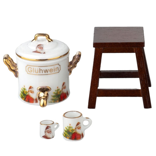 Reutter Porcelain Christmas miniature Gluhwein pot