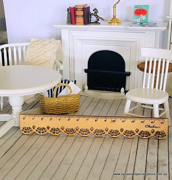 Kawaii wooden lace ruler vintage style pretty in dollhouse