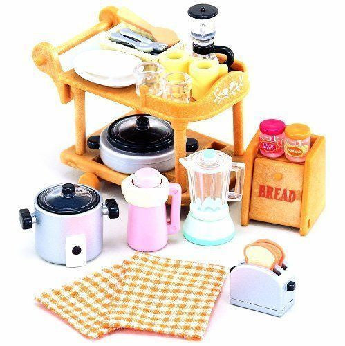 Sylvanian Families Kitchen Trolley Cookware Set SF 5090