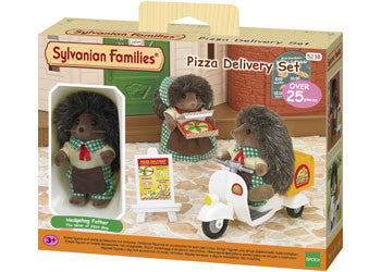 Sylvanian Families Pizza Delivery Set with Hedgehog Driver