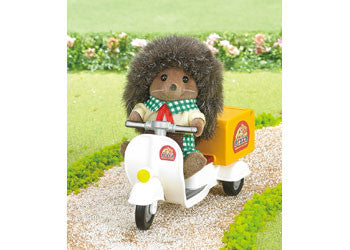 Sylvanian Families Pizza Delivery Set with Hedgehog Driver