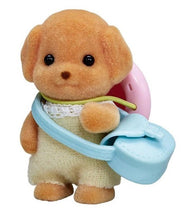 Sylvanian Families Poodle Baby with hat and satchel