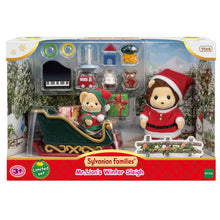 Sylvanian Families Mr Lion’s Winter Sleigh with Santa lion and baby lion - 2021 latest Christmas set