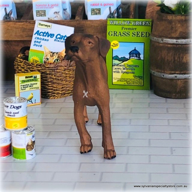 Dollhouse miniature rhodesian ridgeback Schleich dog
