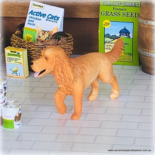 Schleich English Cocker Spaniel dollhouse dog