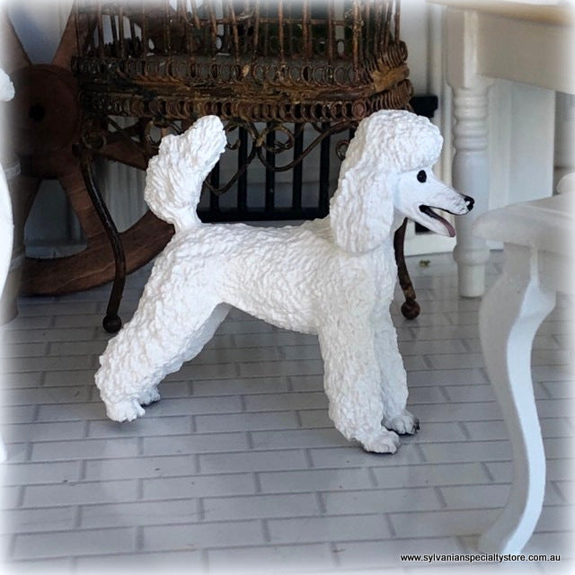 Schleich poodle dollhouse dog