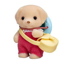 Sylvanian Families Yellow Labrador Baby with hat and satchel