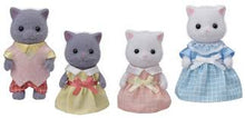 Sylvanian Families Gray and White Persian Cat Family