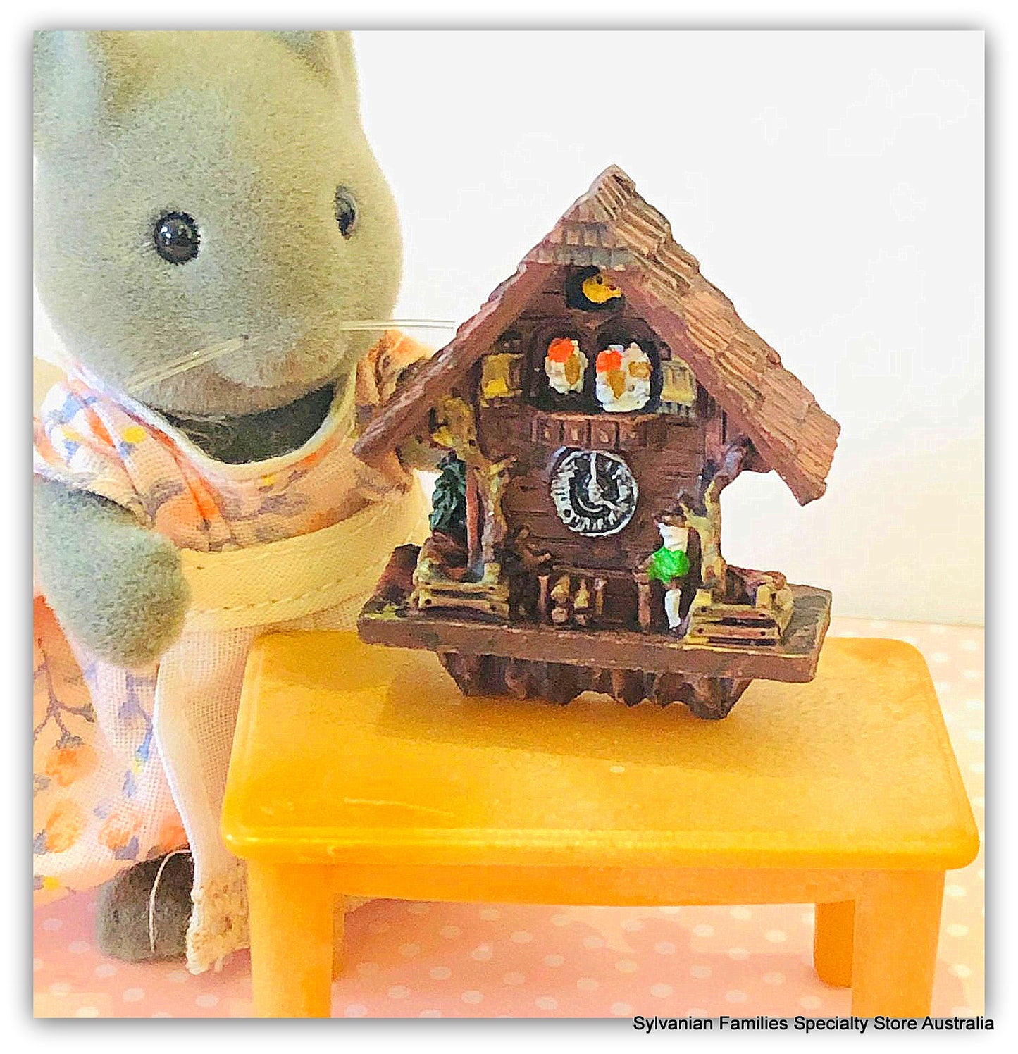 Sylvanian Families vintage mice cuckoo clock