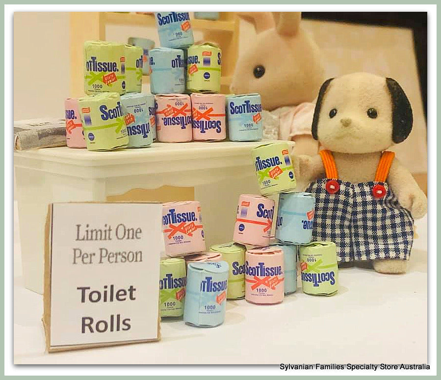 Sylvanian Families dog toilet paper shop