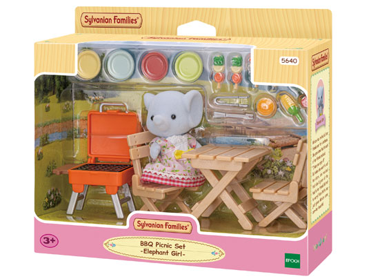 Sylvanian Families BBQ Picnic set with elephant