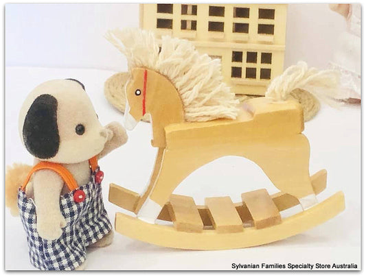 Sylvanian FAmilies and rocking horse wooden