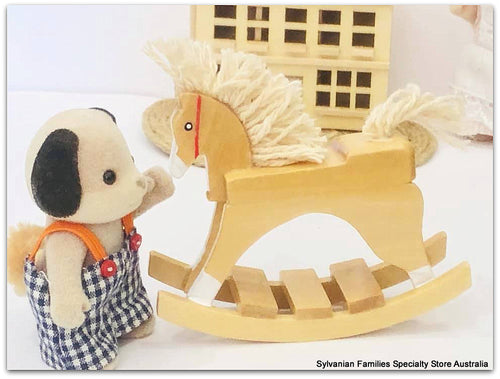 Sylvanian FAmilies and rocking horse wooden