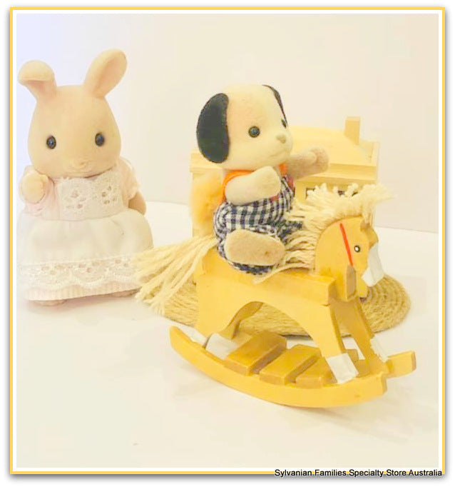 Sylvanian FAmilies and rocking horse wooden