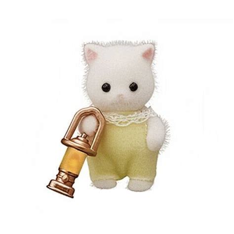 Sylvanian Families Baby Persian cat with accessory