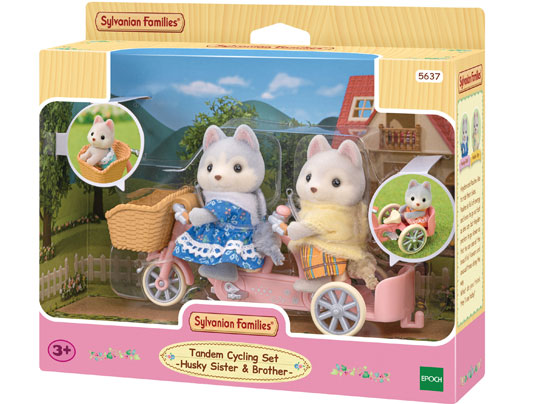Sylvanian Families Huskies Tandem Cycling Set