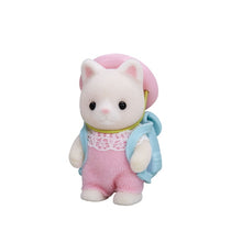 Sylvanian Families Silk Cat baby with hat and satchel