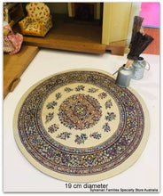 Dollshouse miniature carpet turkish rug round