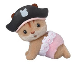 Sylvanian Families Walnut Squirrel with pirate hat