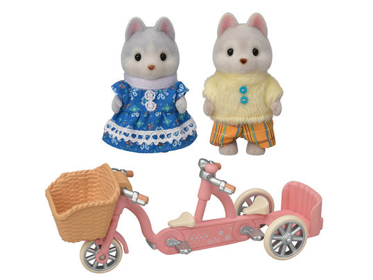 Sylvanian Families Huskies Tandem Cycling Set