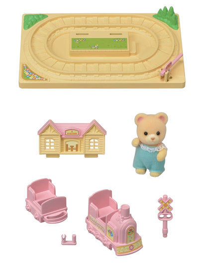Sylvanian Families Baby Choo Choo Train with baby bear