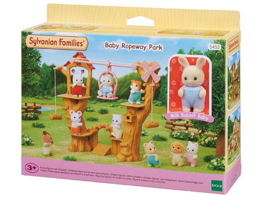 Sylvanian Families Baby Ropeway Park with baby rabbit