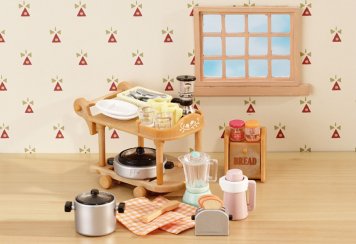 Sylvanian Families Kitchen Trolley Cookware Set SF 5090