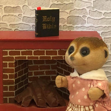 Sylvanian Families Meerkat Mother with Bible on Mantle piece