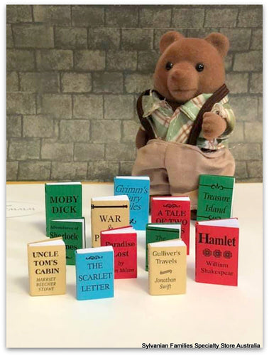 Sylvanian Families Timbertop bear Classics books miniature