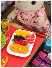 Sylvanian Families Milk rabbit mother fruit platter cut fruits