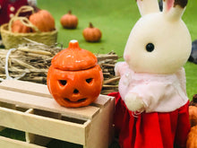 Sylvanian Families rabbit with Halloween cookie jar