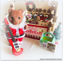 Sylvanian FAmlies Santa bear music guitar Christmas busking