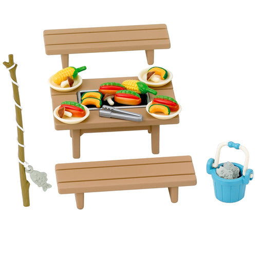 Sylvanian Families Barbecue Set with Fishing rod